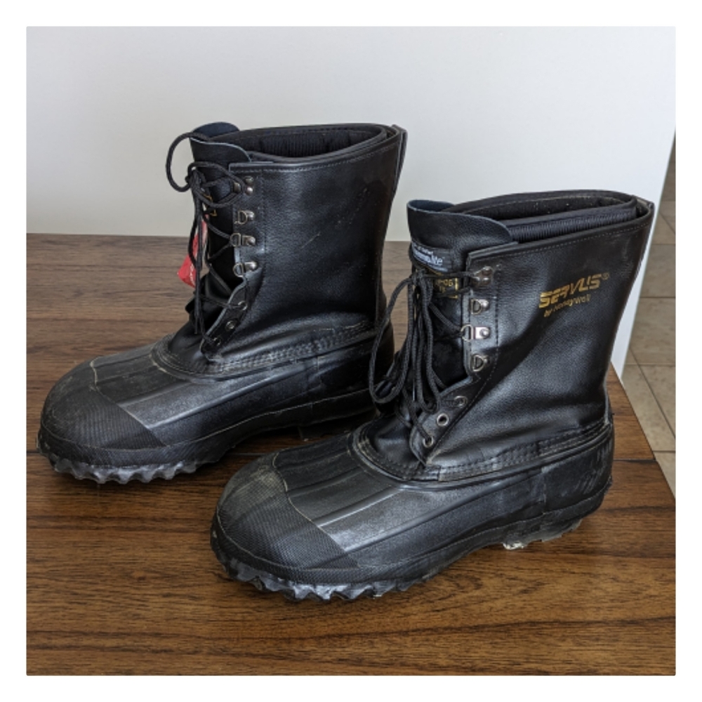 Mens ( Size 13 ) Black Servus Thermolite Insulated Comfortable Steel Toe Boots
